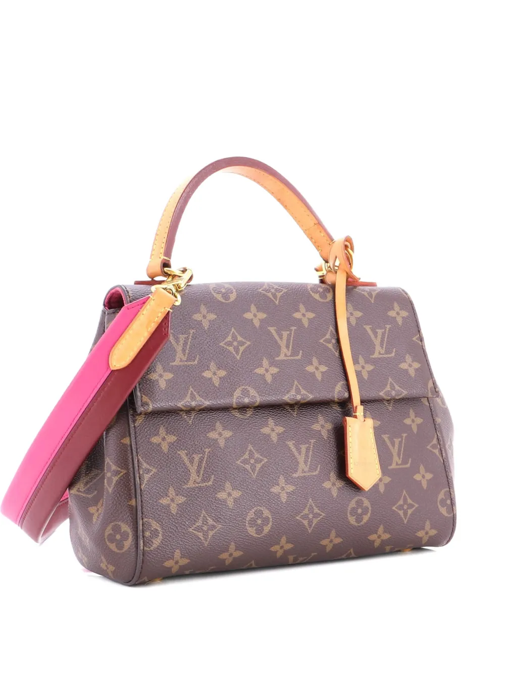 Pre-owned Louis Vuitton Cluny Top Handle Bag Monogram Canvas Bb Satchel In Brown
