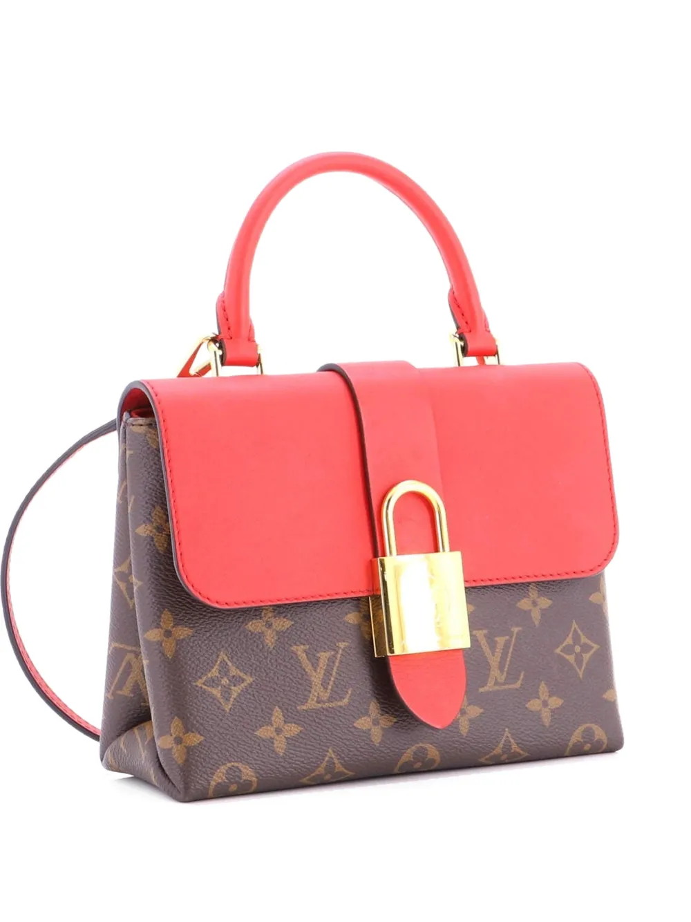 Louis Vuitton Pre-Owned Locky Handbag Monogram Canvas with Leather BB satchel - Rosso