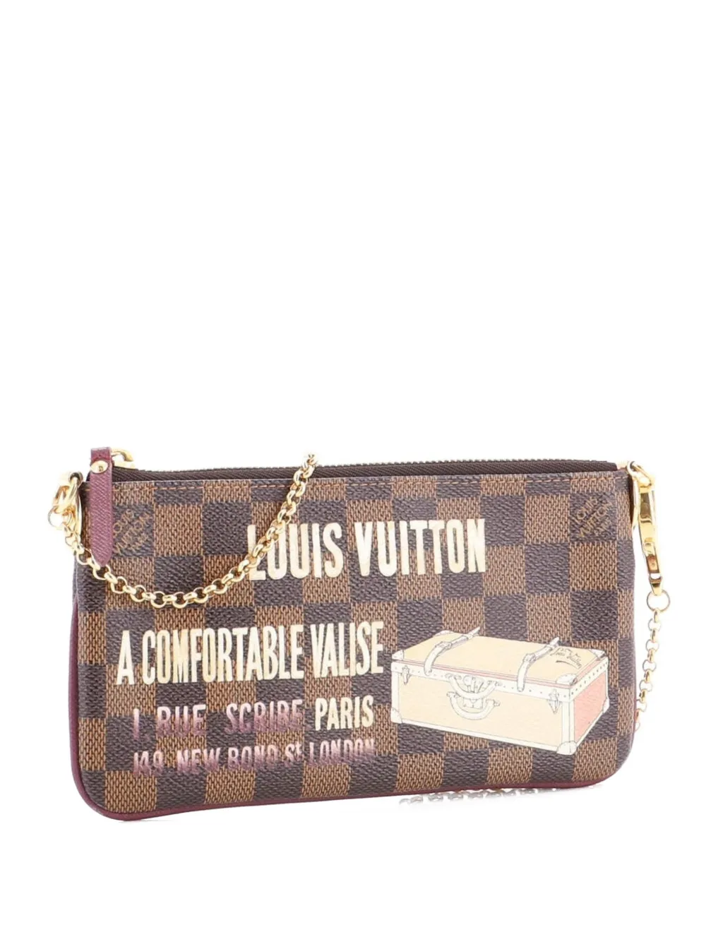 Pre-owned Louis Vuitton Milla Pochette Limited Edition Damier Mm Clutch Bag In Brown