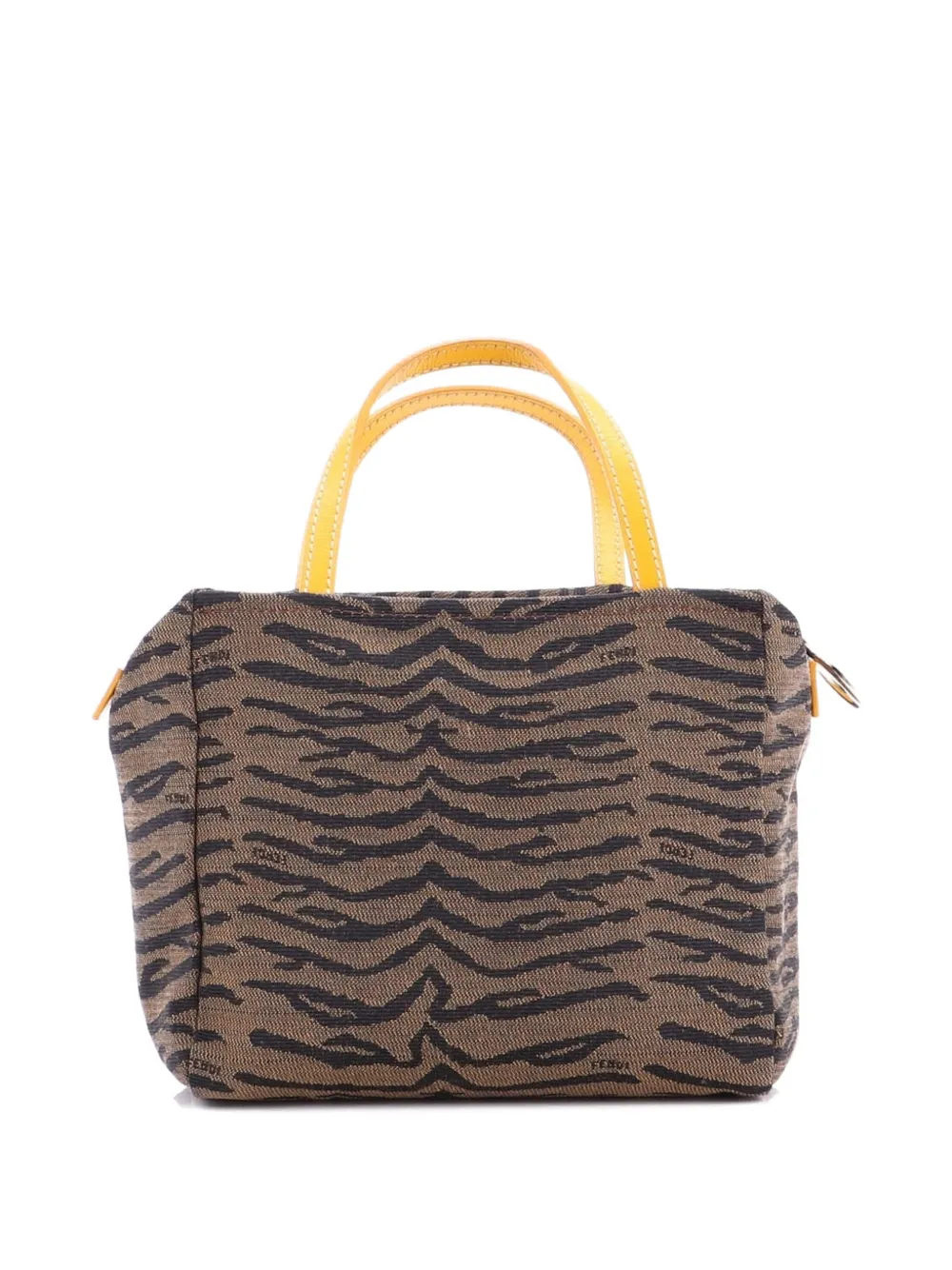 Fendi Pre-Owned Zip Printed Jacquard tote bag - Marrone