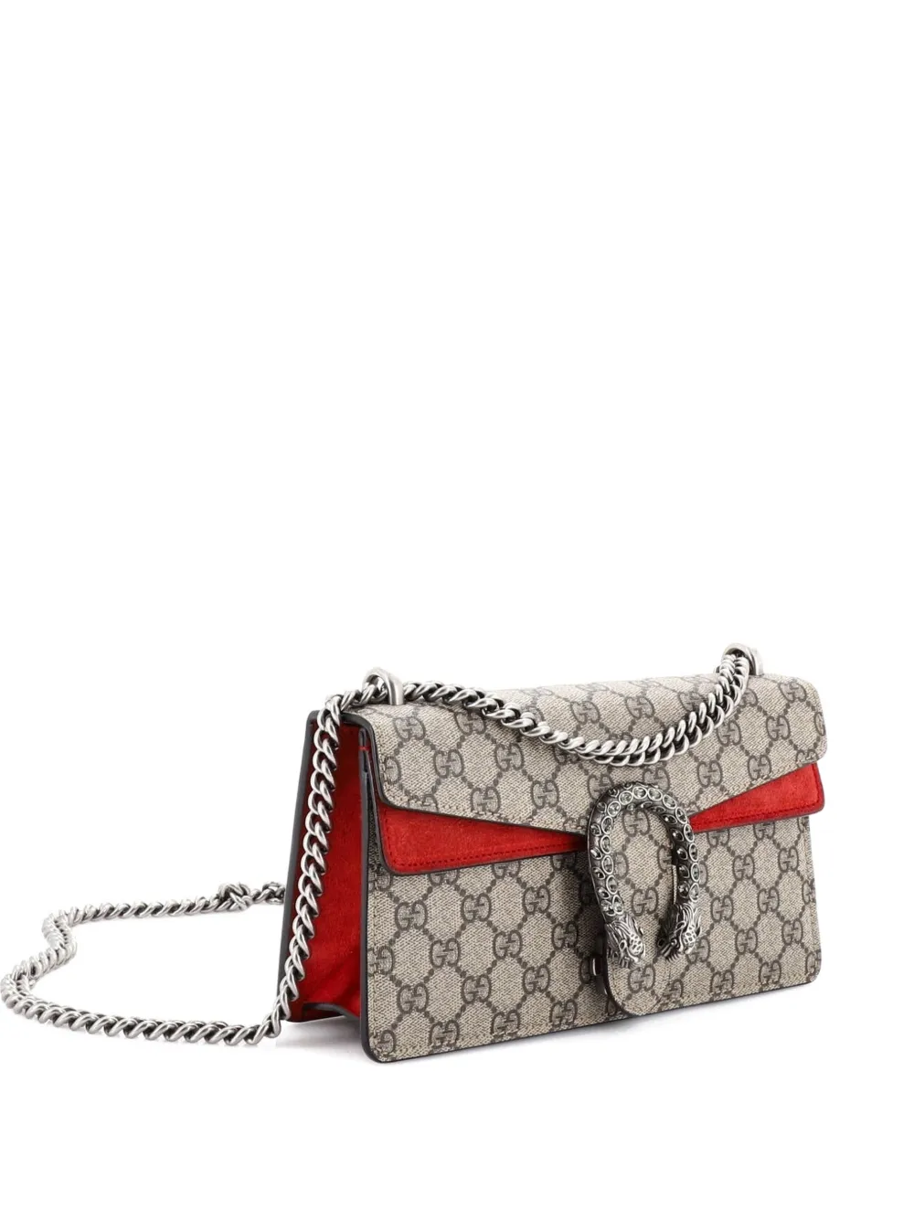 Gucci Pre-Owned Dionysus Bag GG Coated Canvas with Crystal Embellished Metal Small shoulder bag - Marrone