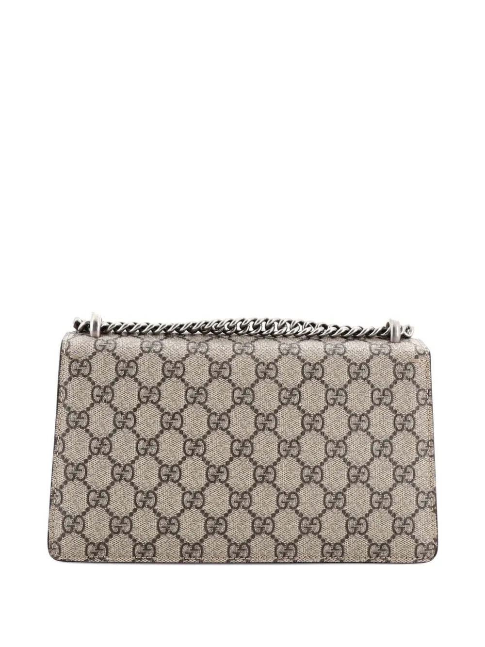  Gucci Pre-owned Dionysus Bag Gg Coated Canvas With Crystal Embellished Metal Small Shoulder Bag - Brown 