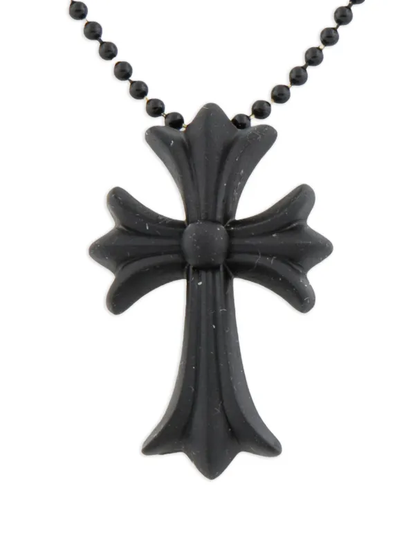Chrome Hearts グリッタークロスペンダント ネックレス | ブラック