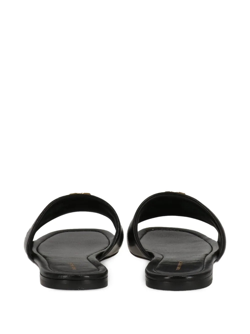 Tory Burch Eleanor T-logo flat sandals Zwart