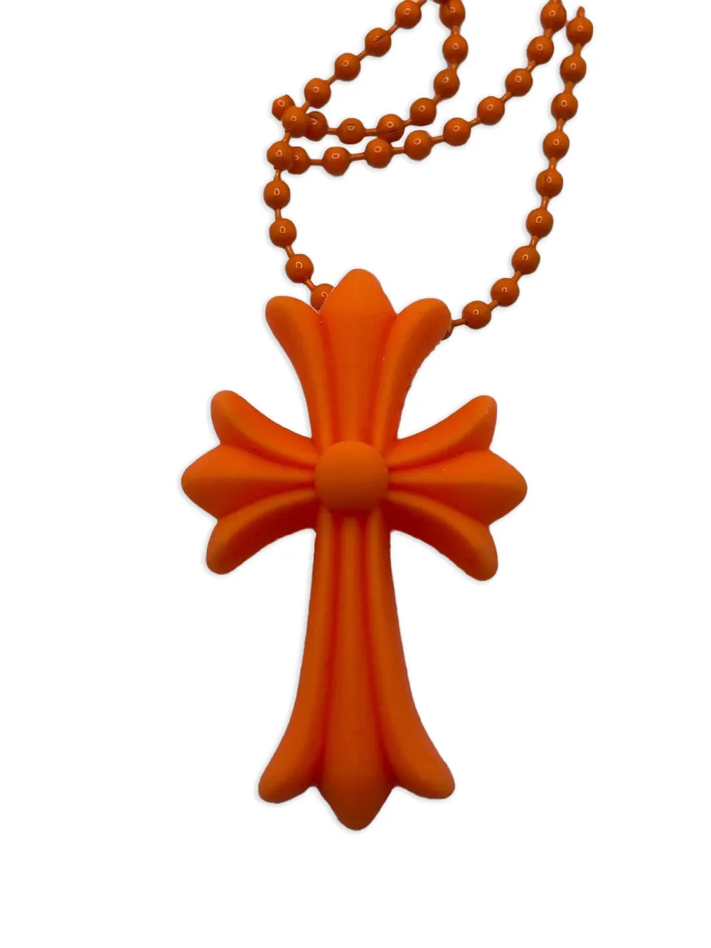 Chrome Hearts collier à pendentif croix | orange | Image 1