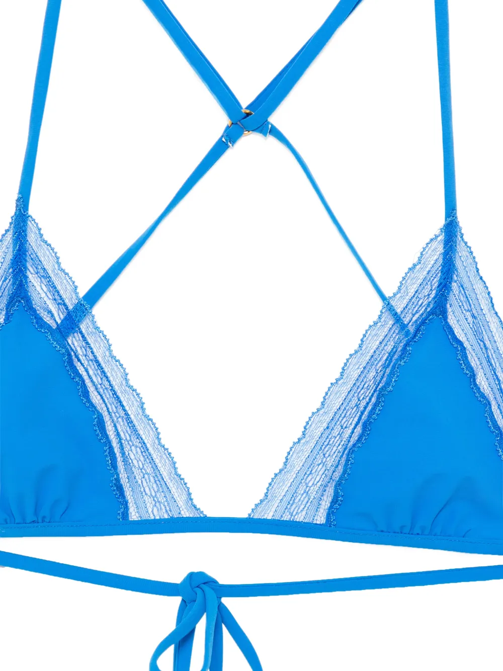Kiki de Montparnasse Bikinitop met kant Blauw