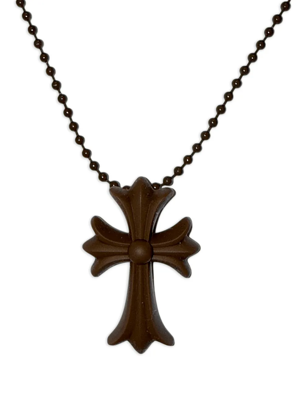 Chrome Hearts collier à pendentif croix | marron | Image 1