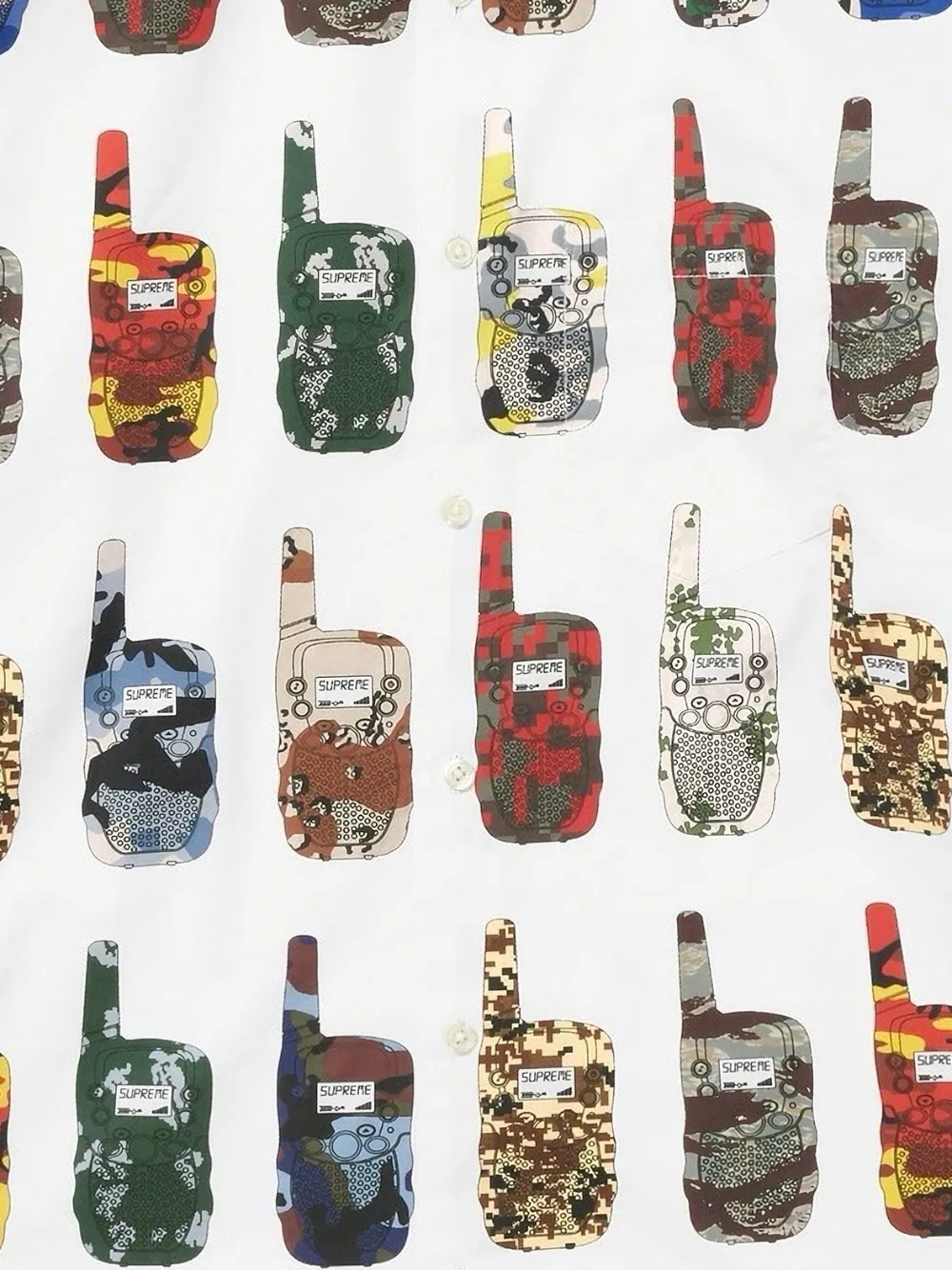 Supreme Walkie Talkie overhemd met print - Wit