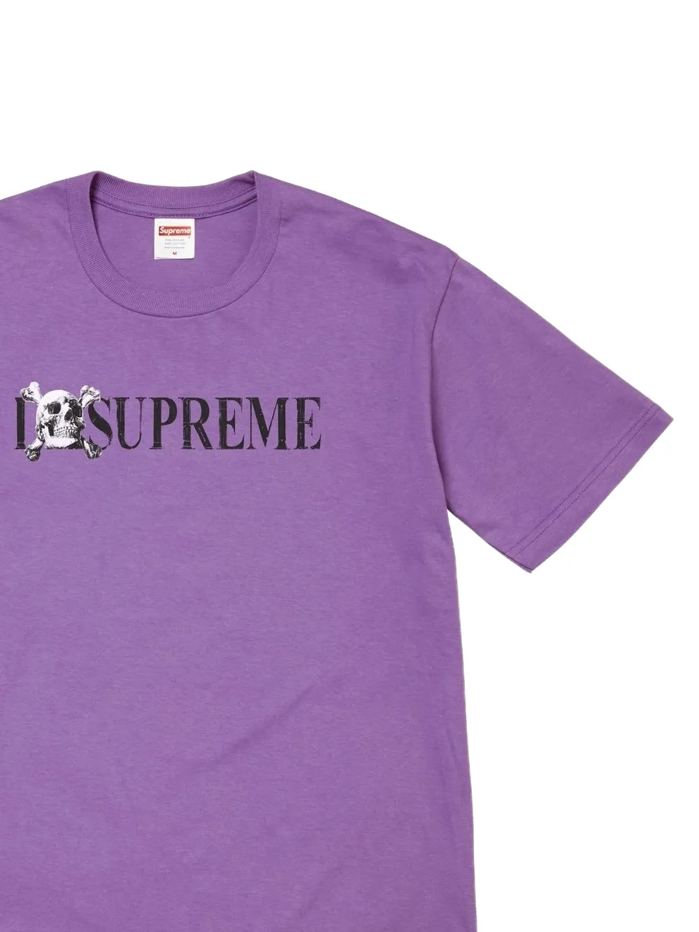 Supreme T-shirt met doodskoplogo - Paars