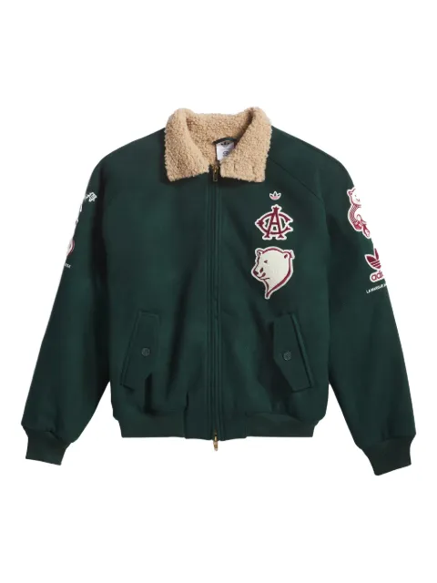 adidas logo-patch bomber jacket