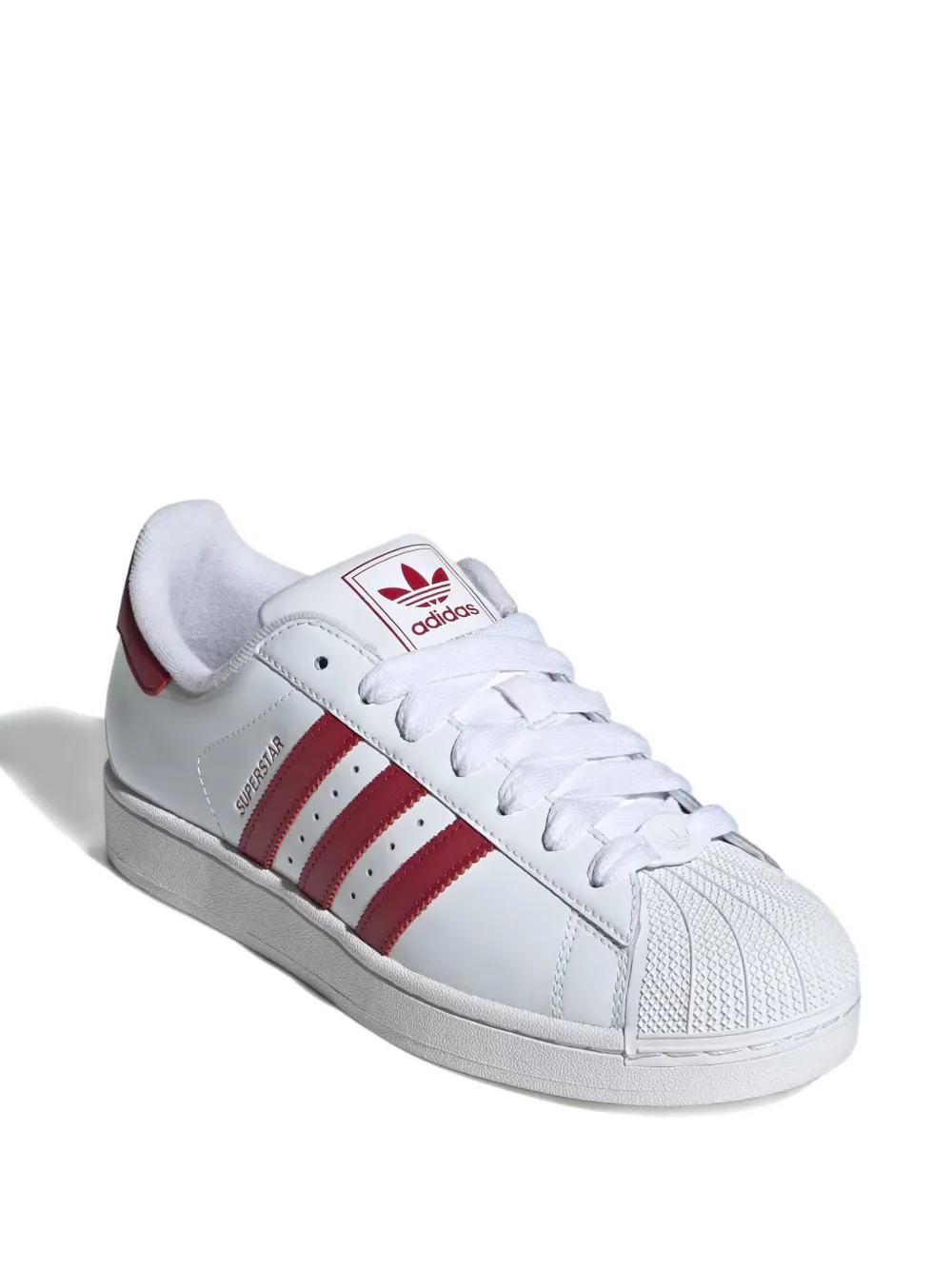 adidas Superstar gestreepte low-top sneakers Wit