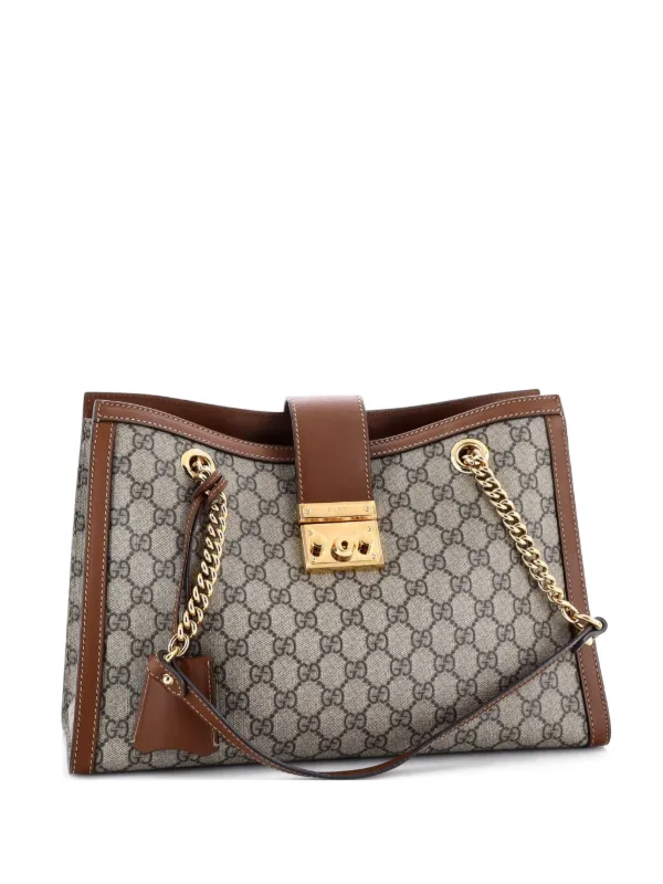 Gucci Pre-Owned パドロック チェーン GG コーテッドキャンバス ウィズ