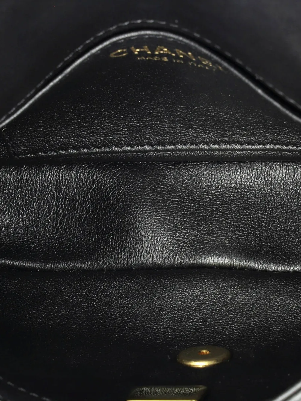 Pre-owned Chanel Heart Charms Flap Bag Quilted Lambskin Mini Crossbody Bag In Black