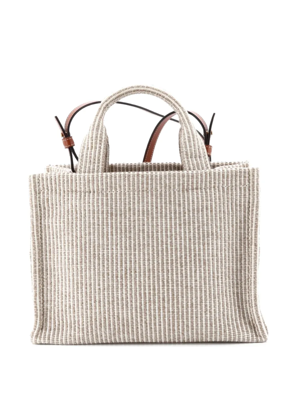 Celine Pre-Owned Cabas Thais Triomphe Striped Textile Small tote bag | Pre-Owned | Image 2
