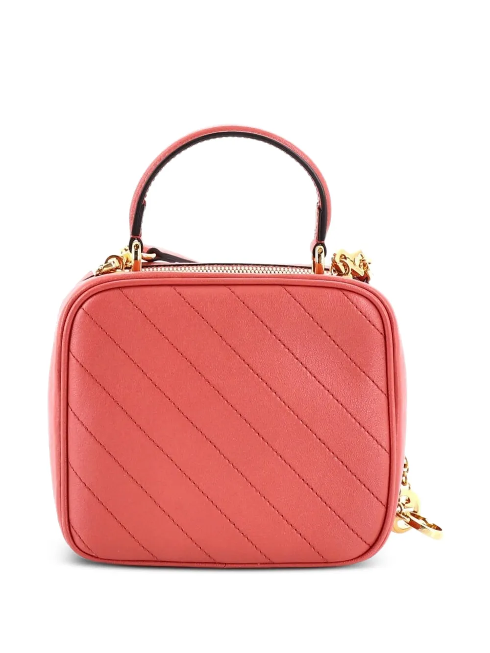 GUCCI Pre-owned Blondie Nm Top Handle Shoulder Bag Diagonal Quilted Leather Satchel In Pink
