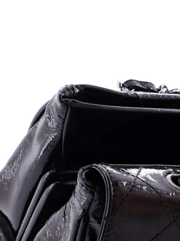 CHANEL Pre-Owned Ritz Flap Bag Quilted Patent Large Shoulder Bag