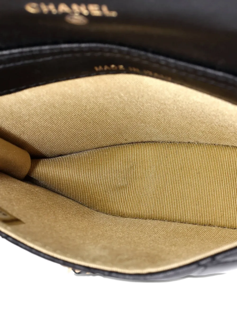 CHANEL Pre-owned Pearl Crush Flap Clutch With Chain Quilted Lambskin Mini Crossbody Bag In Black