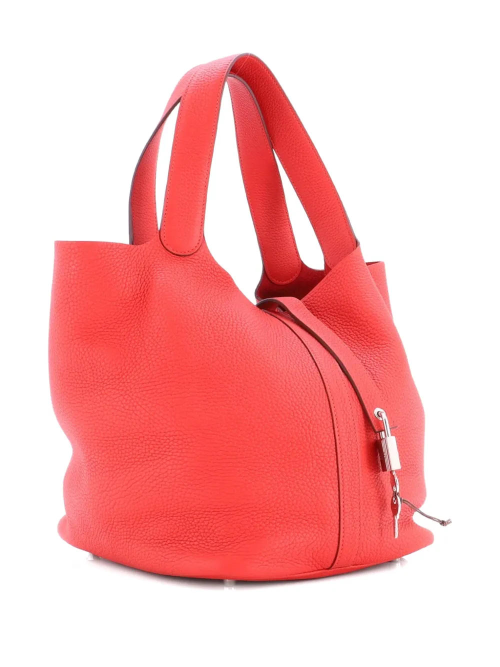 Hermès Pre-Owned Picotin Lock Bag Clemence GM bucket bag - Rosso