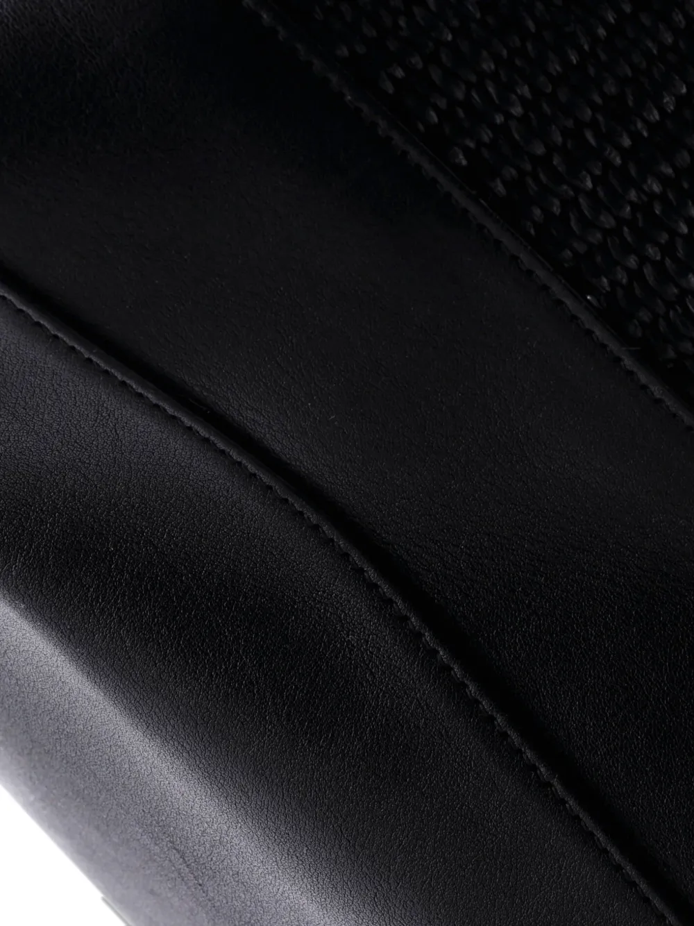 SAINT LAURENT Pre-owned Rive Gauche Shopper Raffia Large Tote Bag In Black