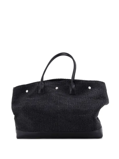 Saint Laurent Pre-Owned Rive Gauche Shopper Raffia Large tote bag