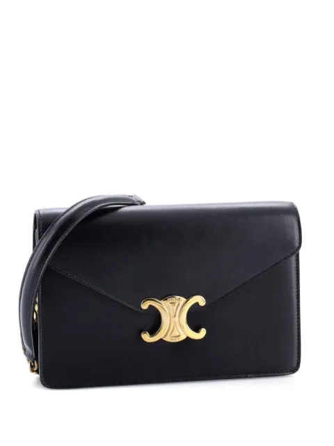 Celine Pre-Owned Margo Triomphe Wallet on Chain Leather crossbody bag