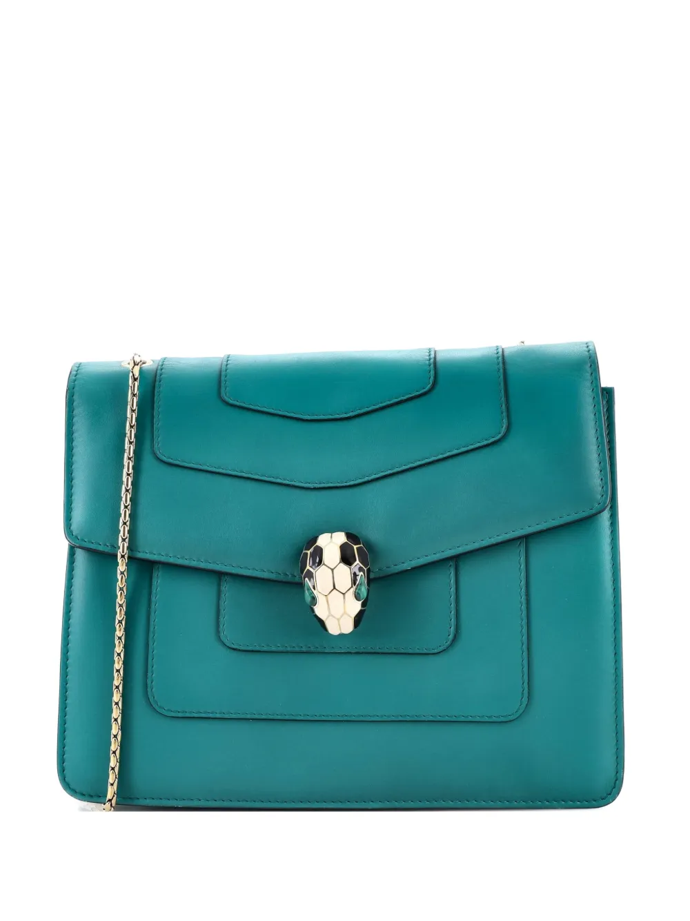 Bvlgari Pre-Owned Serpenti Forever Square Leather Medium shoulder bag | verde | Image 1