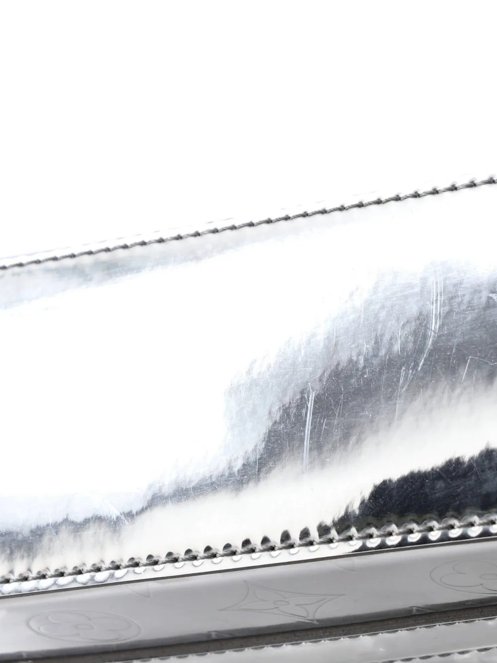 LOUIS VUITTON Pre-owned Handle Soft Trunk Bag Monogram Mirror Coated Canvas Satchel In Silver