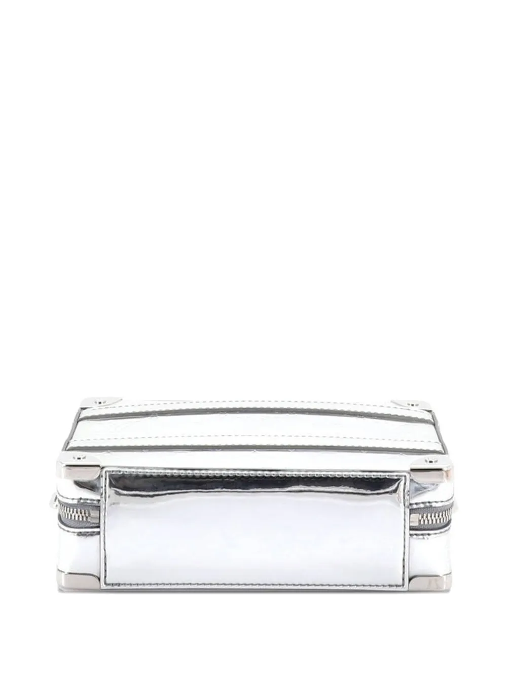 LOUIS VUITTON Pre-owned Handle Soft Trunk Bag Monogram Mirror Coated Canvas Satchel In Silver