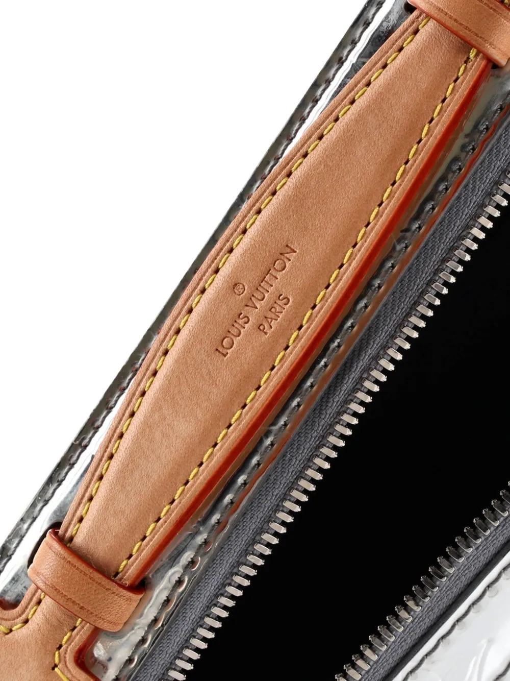 LOUIS VUITTON Pre-owned Handle Soft Trunk Bag Monogram Mirror Coated Canvas Satchel In Silver