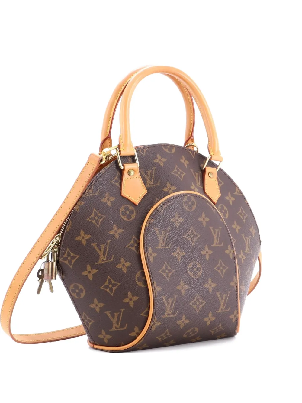 Pre-owned Louis Vuitton Ellipse Bag Monogram Canvas Pm Satchel In Brown