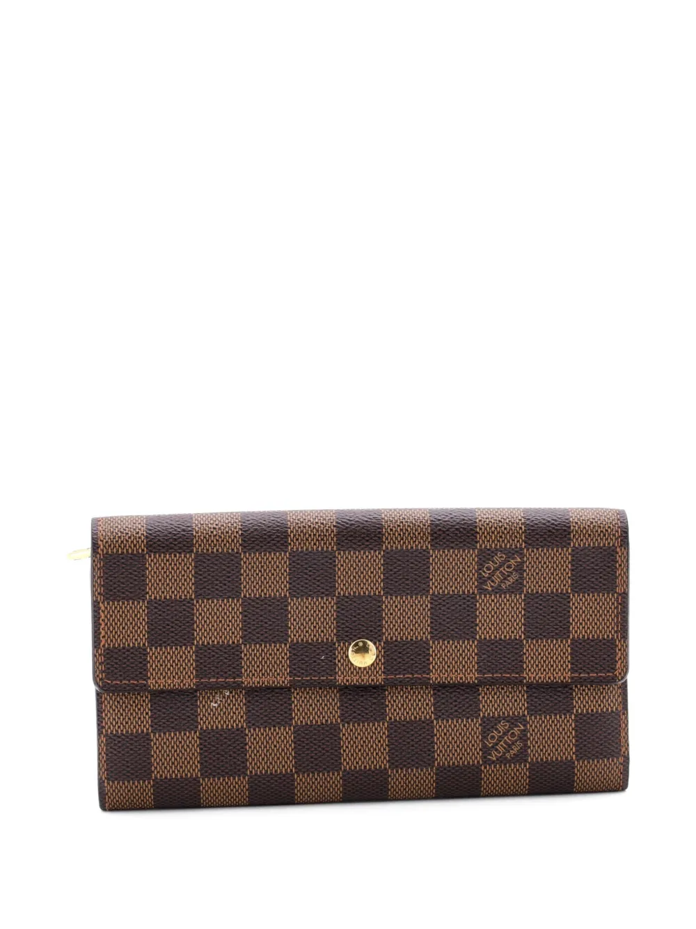 Pre-owned Louis Vuitton Sarah Wallet Damier Small Wallets In Brown