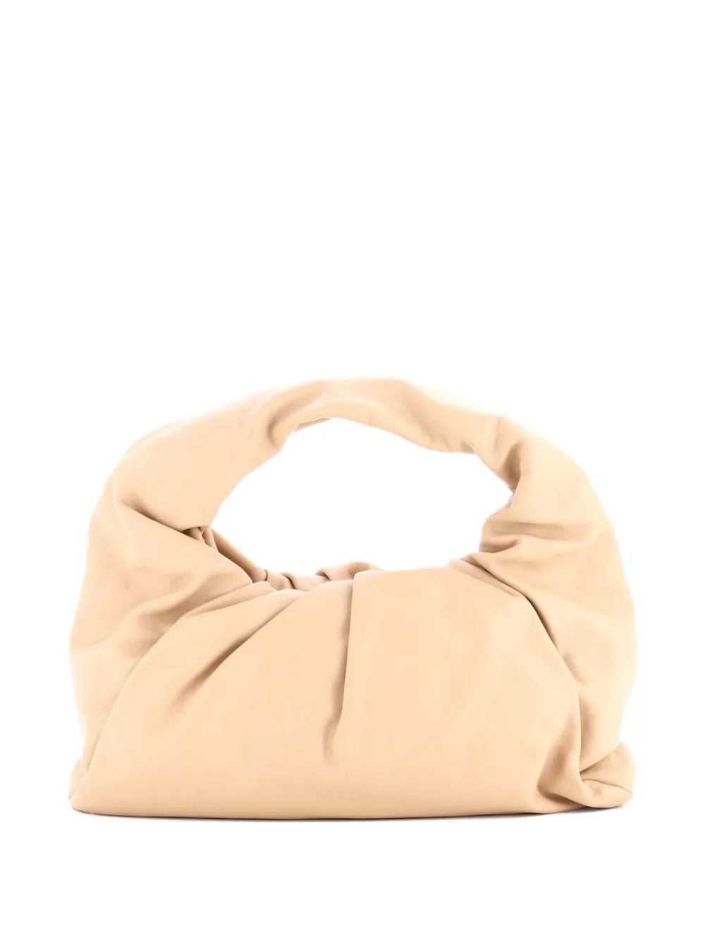 Pre-owned Bottega Veneta The Shoulder Pouch Leather Medium Hobo Bag In Neutral