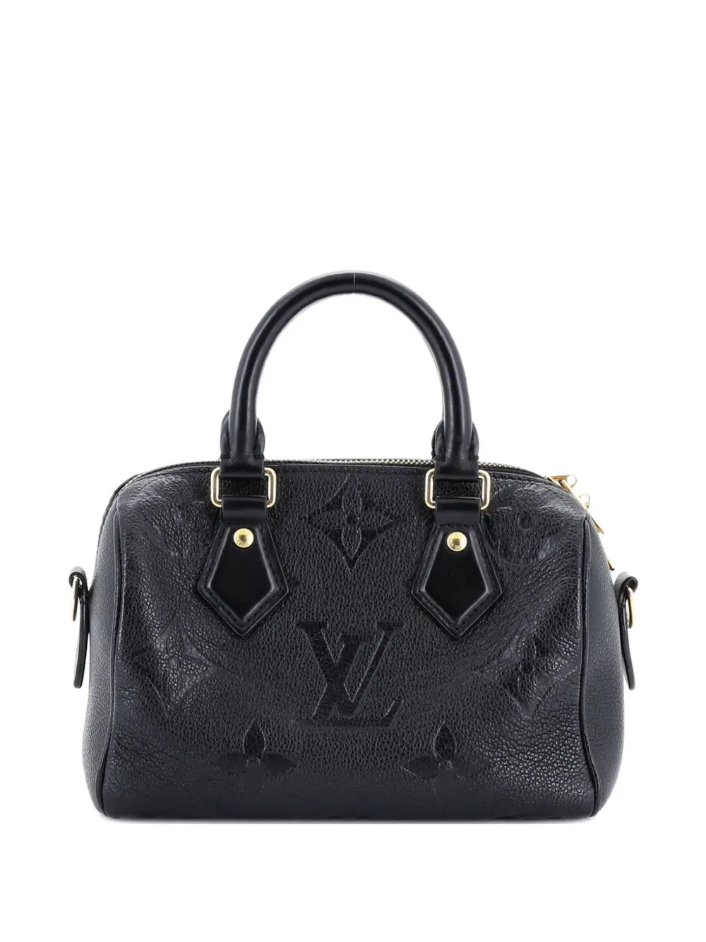 Pre-owned Louis Vuitton Speedy Bandouliere Bag Monogram Empreinte Giant 20 Crossbody Bag In Black