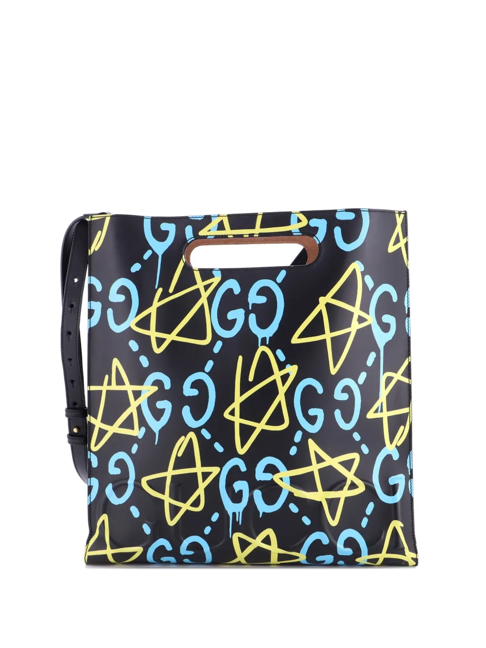 Gucci Pre-Owned GucciGhost Leather Medium tote bag - Nero