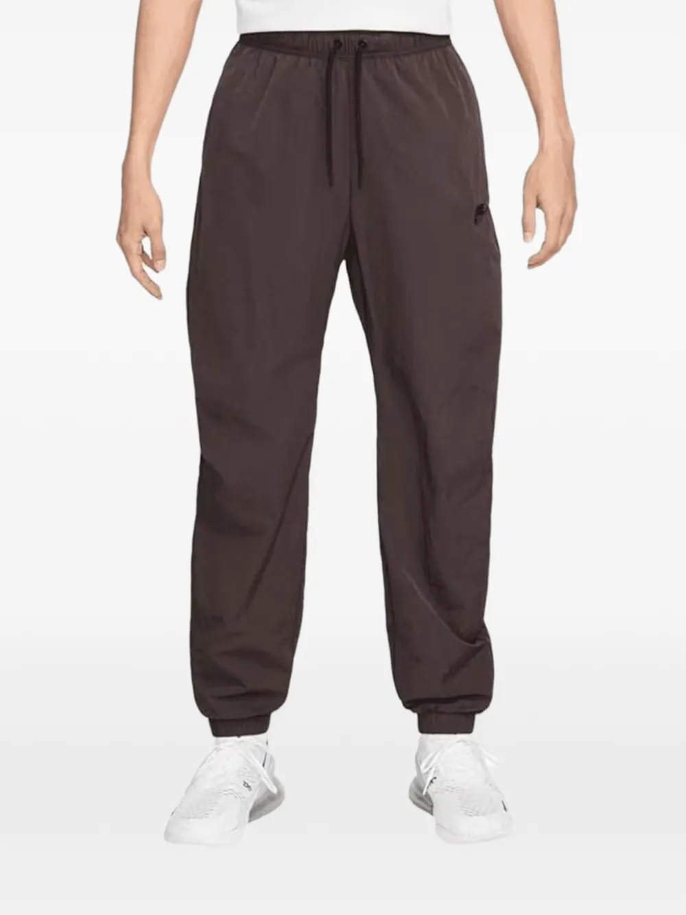 Nike logo-embroidered track pants - Marrone