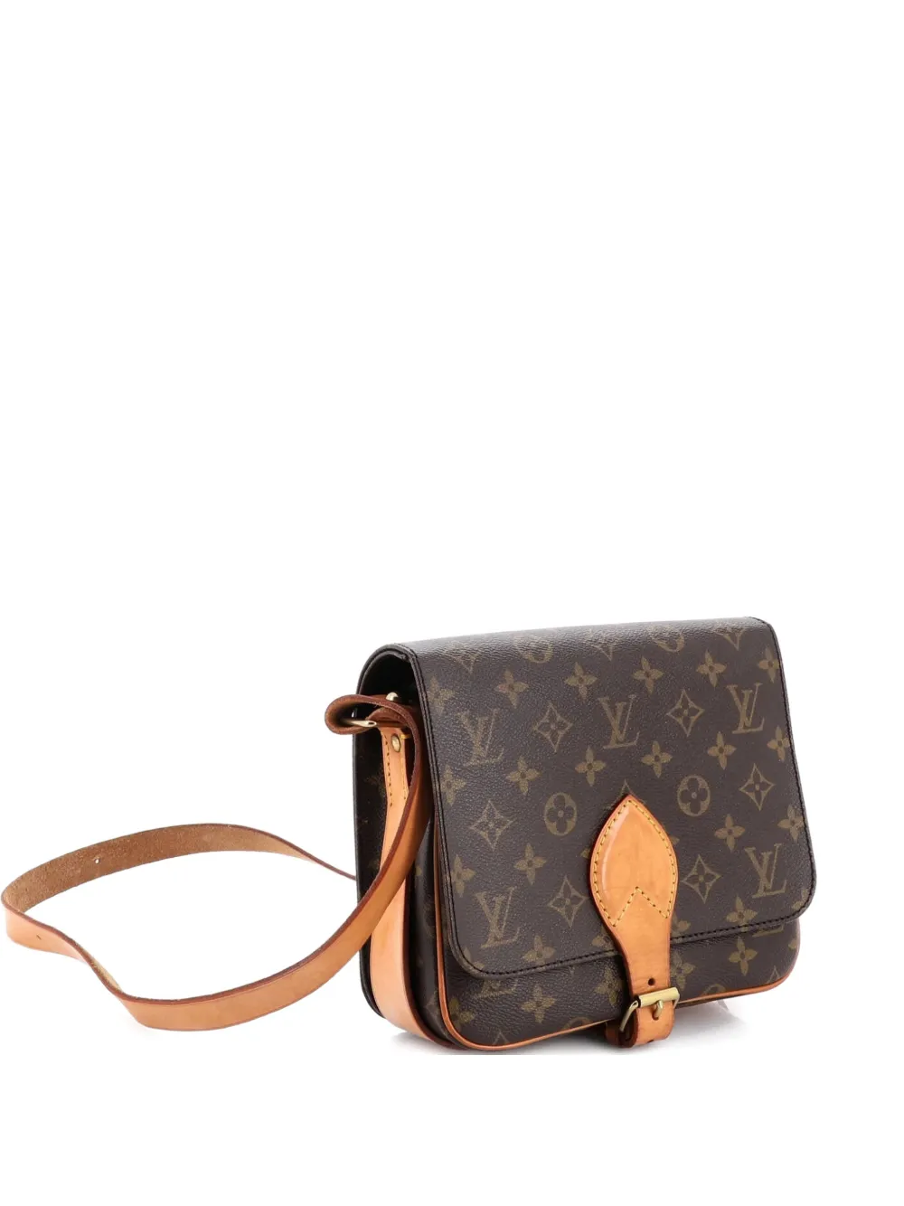 Louis Vuitton Pre-Owned Cartouchiere Handbag Monogram Canvas MM crossbody bag - Marrone