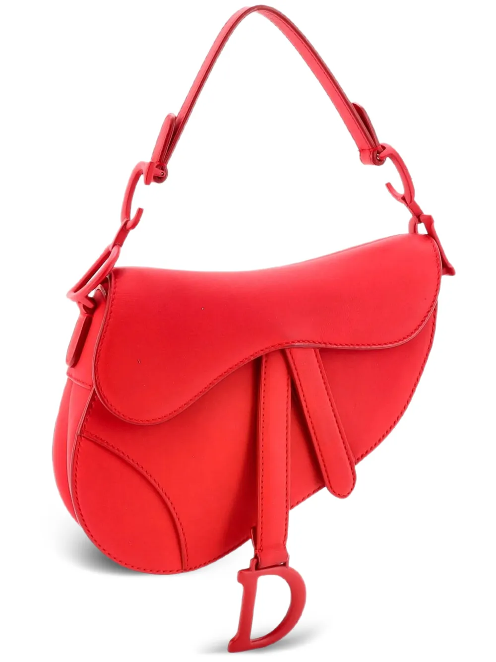 Christian Dior Pre-Owned Ultra Matte Saddle Handbag Leather Mini shoulder bag – Red