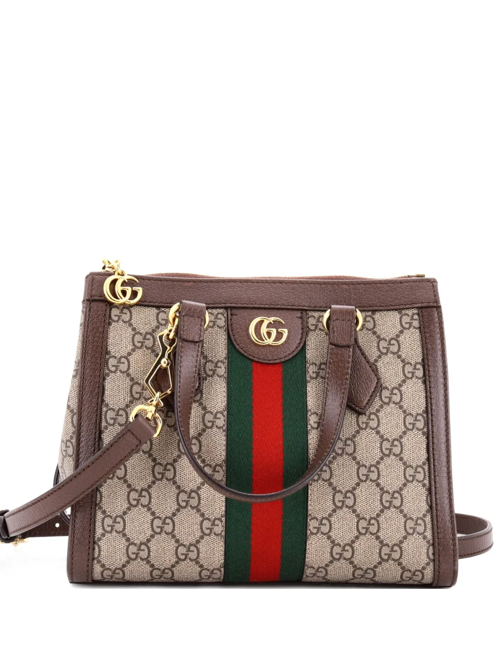 Gucci Pre-Owned Ophidia Top Handle GG Coated Canvas with Leather Small tote bag | marrón | Image 1