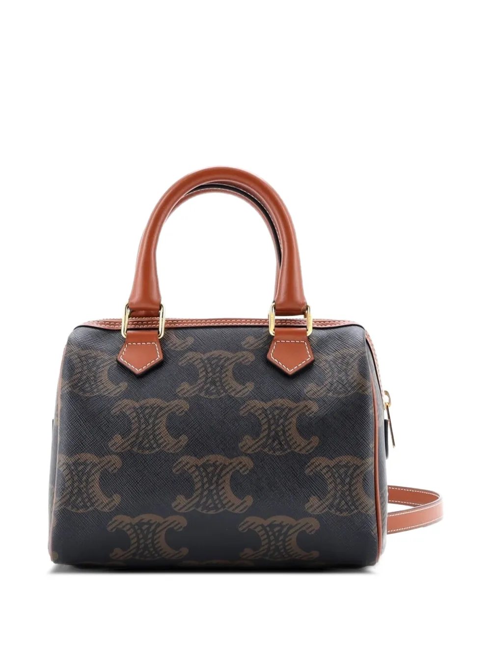 Celine Pre-Owned Boston Bag Triomphe XL Coated Canvas Small satchel | Pre-Owned | Image 2
