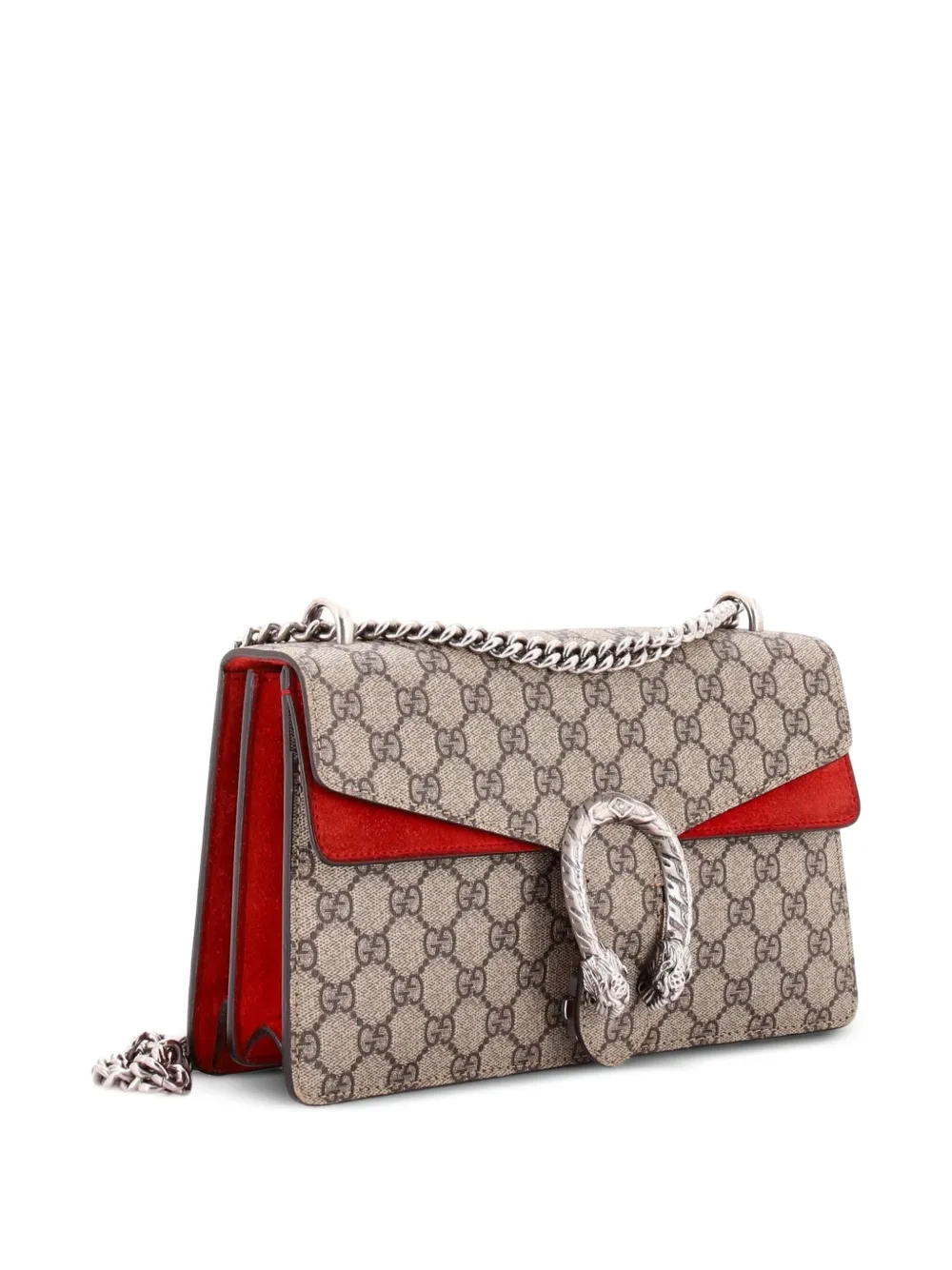 Pre-owned Gucci Dionysus Bag Gg Coated Canvas Small Shoulder Bag In Red