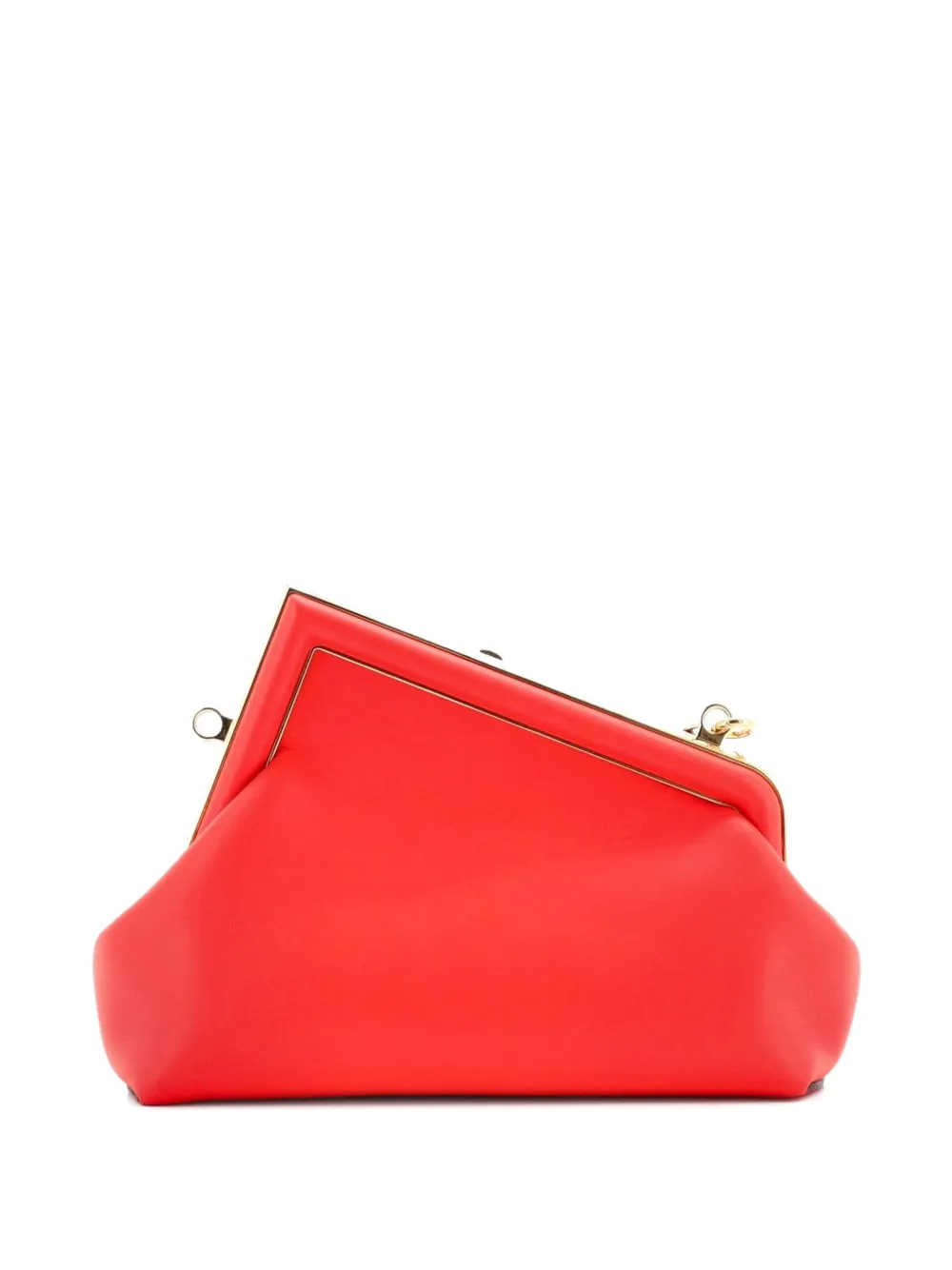 FENDI Pre-owned First Bag Leather Small Clutch Bag In Red