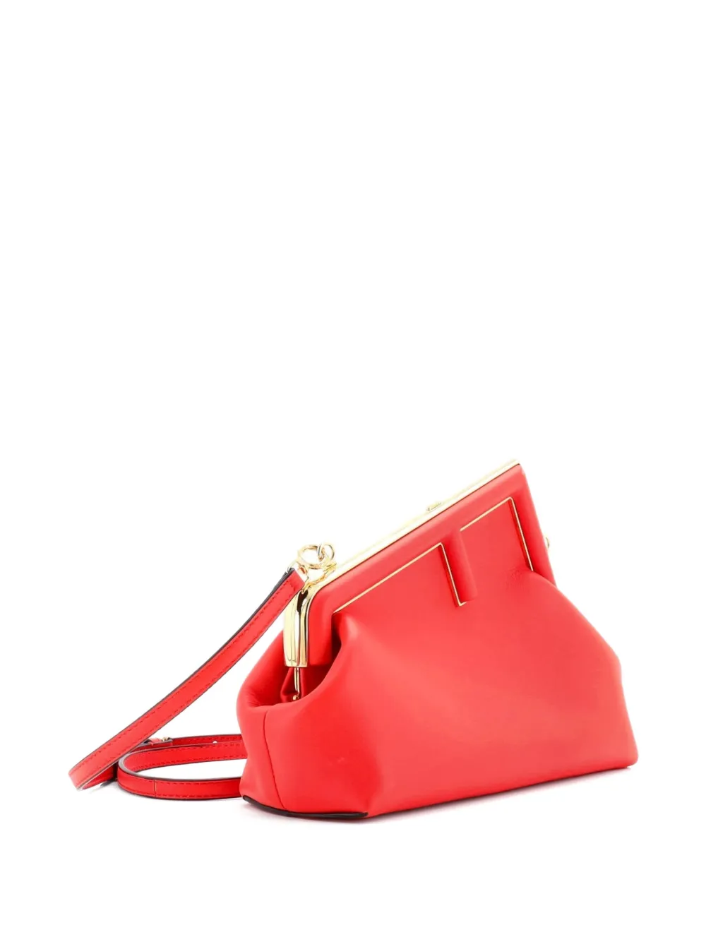 FENDI Pre-owned First Bag Leather Small Clutch Bag In Red