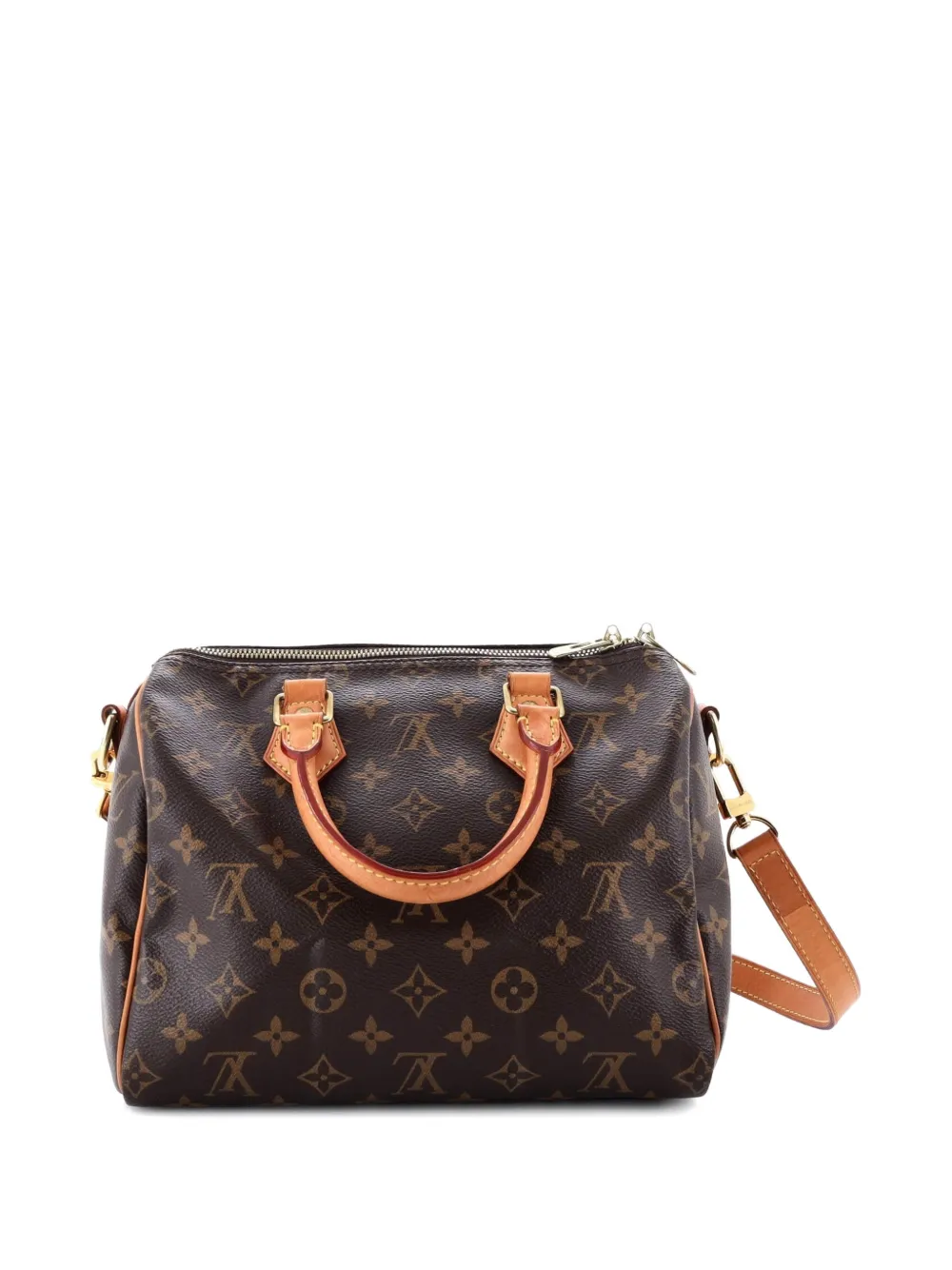 LOUIS VUITTON Pre-owned Speedy Bandouliere Bag Monogram Canvas 25 Satchel In Brown