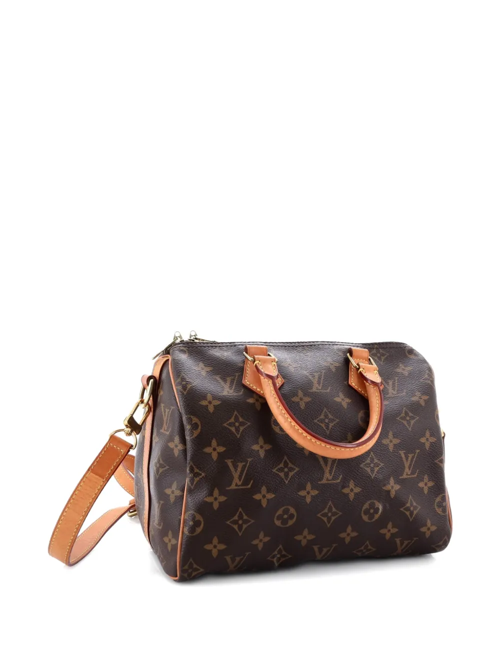 LOUIS VUITTON Pre-owned Speedy Bandouliere Bag Monogram Canvas 25 Satchel In Brown
