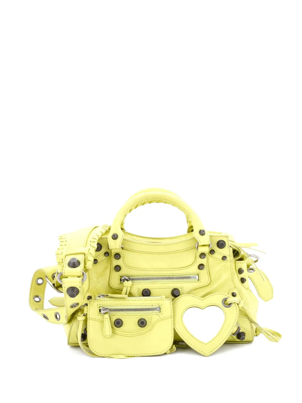 Pre-owned Balenciaga Neo Cagole City Bag Leather Small Tote Bag In Yellow
