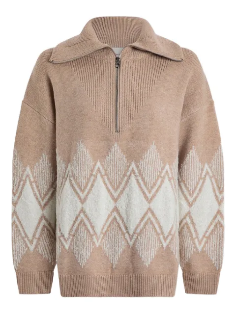 Varley Betty jacquard half-zip sweater