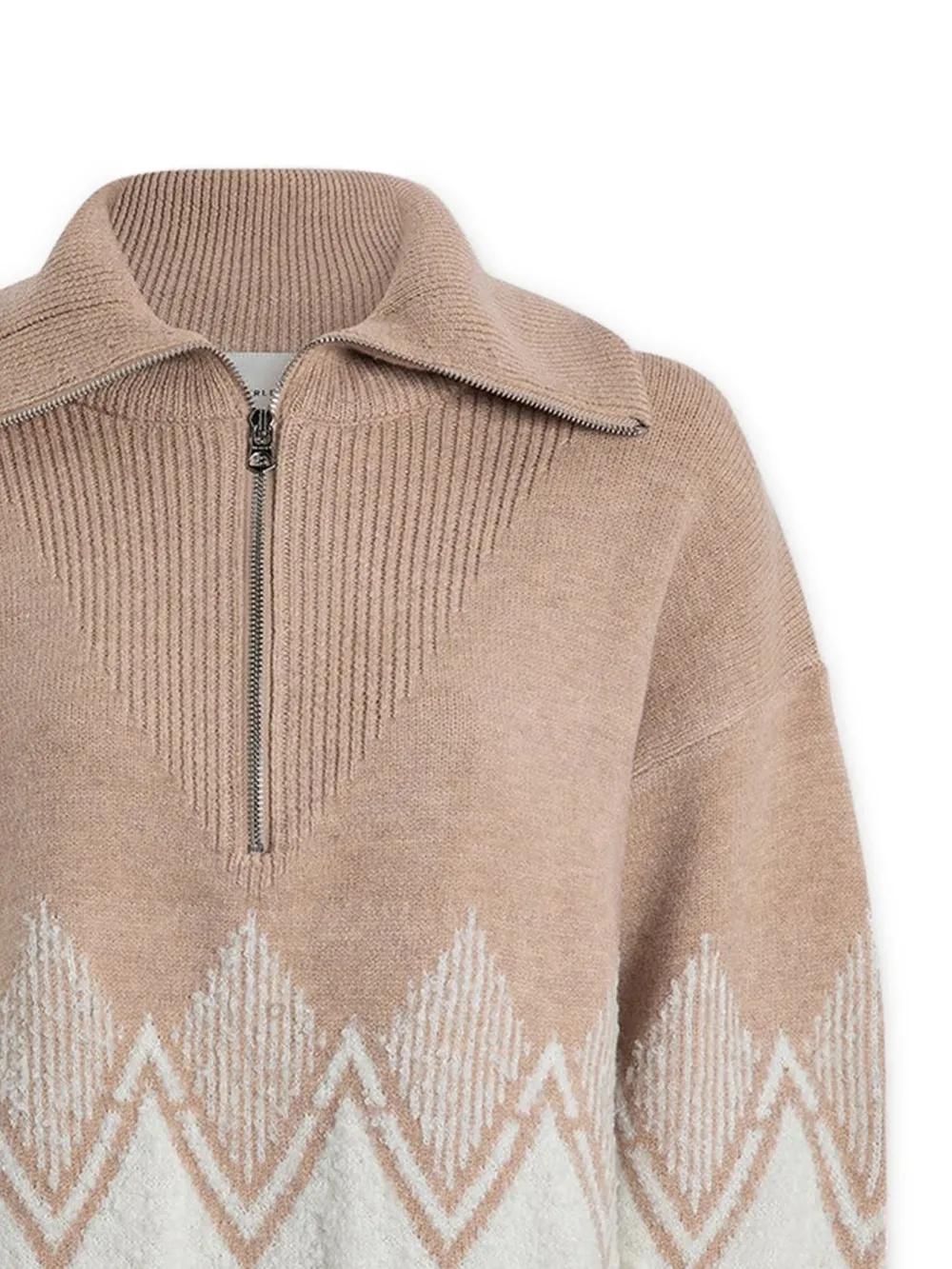 Varley Betty Jacquard Half-zip Sweater - Neutrals 