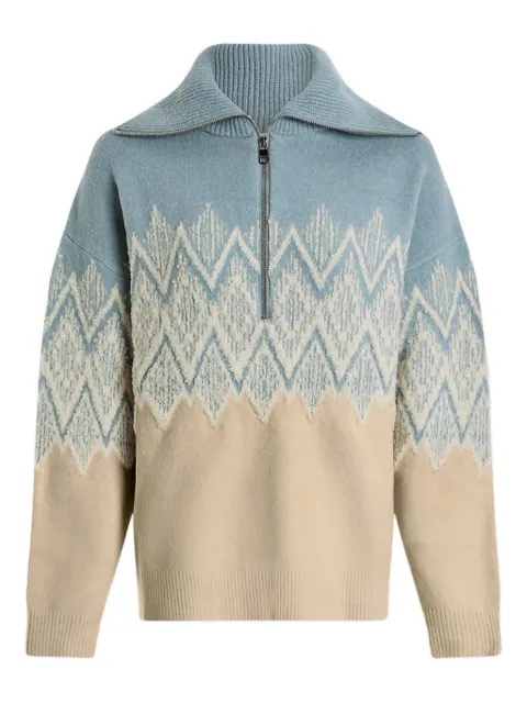 Varley Hedda fairisle half-zip sweater