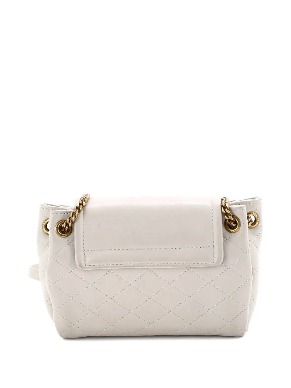 Pre-owned Saint Laurent Nolita Satchel Quilted Leather Mini Crossbody Bag In Neutral