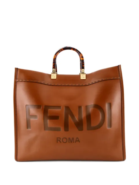 Fendi Pre-Owned Sunshine Shopper Leather Large tote bag